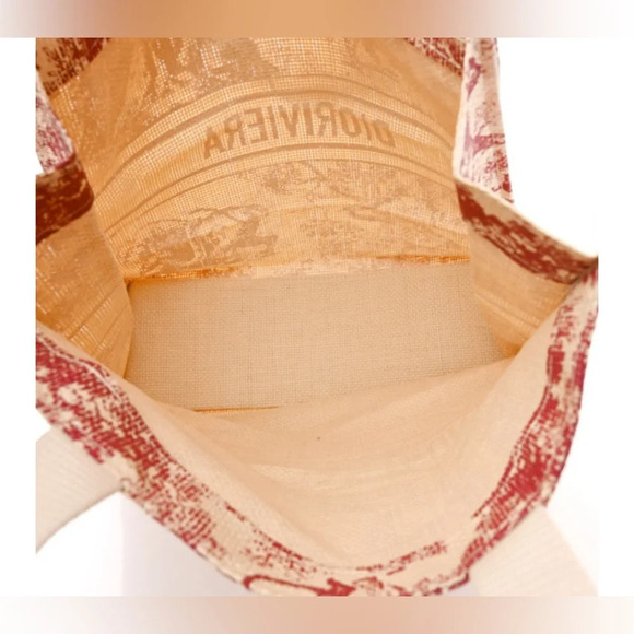 NWT CHRISTIAN DIOR Straw Dioriviera Tote Red ❤️ - Picture 3 of 9